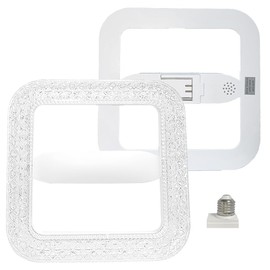 YELANGU Modern Design LED Light, E27 LED Light Square 24W, AC85-265V, 6500K, Acrylic Crystal Light, for Living Room, Kitchen, Bedroom, Office