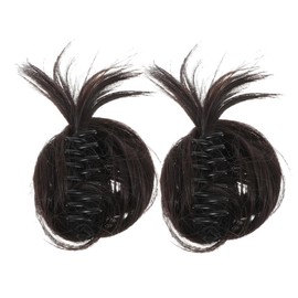 SAFIGLE 2pcs Curly Hair Bun Extensions with Claw Clip Messy Bun Hair Piece for Women Volume Boosting Design Easy to Use for Daily Wear Parties Weddings
