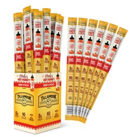 TILLAMOOK COUNTRY SMOKER Tillamook Country Smoker Beef Sticks, Mike's Hot Honey, 1 Ounce (24 Sticks) Real Hardwood Smoked Sausages, Low Carb, High Protein, Individually Wrapped, Ready to Eat Sweet & Spicy Snack