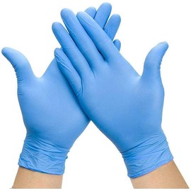 Nitrile Gloves, Anti-Slip,Disposable, Latex Free, Medical, Food,Pack of 100, Blue,Size Medium.