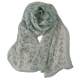FAIRYGATE Scarves for Women Sale Ladies Women's Fashion Print Long Scarfs Floral Neck Scarf Shawl Wrap Gifts for Her Green A5312