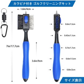 Golf Club Brush, Clean, Maintenance Tool, Club Groove Sharpener, Golf Accessories, Needles, Wire, Nylon, Three-sided Brush, Magnetic Snap, Portable, Lightweight, Convenient Storage, Cleans Gaps,