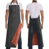 Thick Waterproof Rubber Black Vinyl Apron for Men 39" Heavy