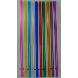 Rainbow Colored Replacement Acrylic Straw Set of 10, for 16oz Tumblers