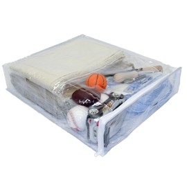 Oreh Homewares Heavy Duty Vinyl Zippered Closet Storage Bags (Clear) (15" x 18" x 4") 4.7 Gallon 1-Pack