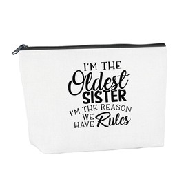 Oldest Sister Makeup Bag Sisters Gifts from Sister Make Up Bags for Women Sister Mothers Day Birthday Gifts for Sister Sister Birthday Gift Ideas Cosmetic Bags for Women (1 Pcs)