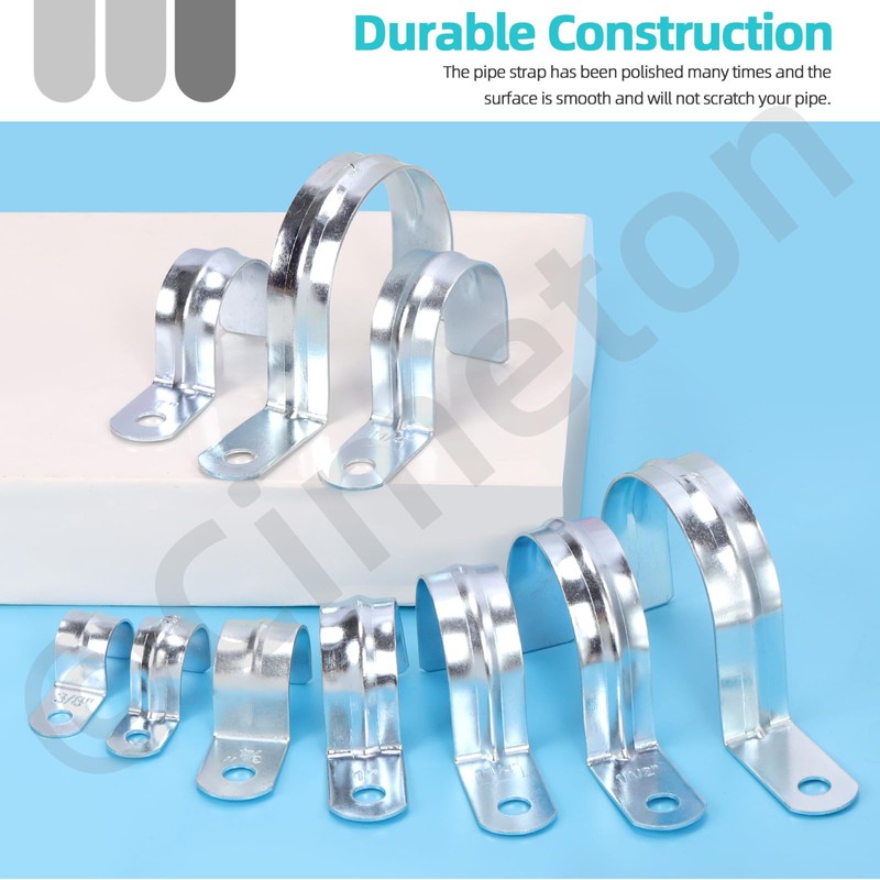 Cimeton 30Pcs 1/2 Inch One Hole Pipe Strap Single Hole
