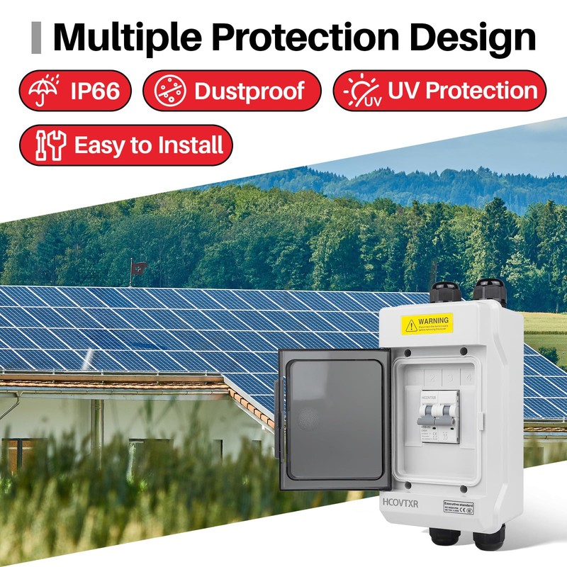 HCOVTXR Solar Panel Disconnect Switch 30A 550VDC Solar Shut Off