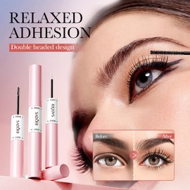 2 In 1 Bond And Seal Lash Glue, Waterproof Long Lasting Cluster Eyelash Glue, DIY Lash Extension Strong, For Sensitive Eyes Eyelashes