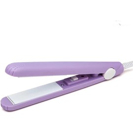 Purple Mini Hair Curler, Ceramic Mini Hair Curler for Short Hair Fine Hair, Small Curling 2 in 1 Mini Ceramic Curler and Hair Straightener, Mini Curling Iron 1/2 Inch Barrel Short Hair Irons