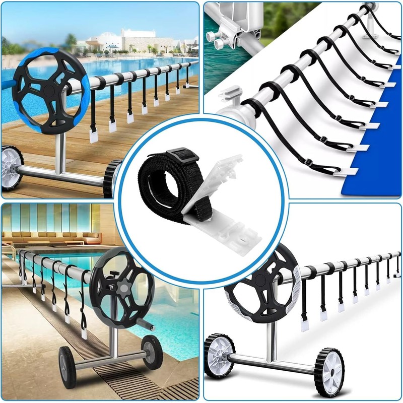 Retaining Straps, Set of 8 Fastening Straps and Clips, Accessories