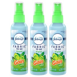 Febreze To Go Fabric Refresher 2.8 Ounce Spray, Gain Original Scent, 3 Pack