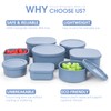 100% Silicone Food Storage Containers with Lids, 8 Pack, 10oz