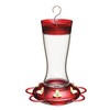 GARNET GLASS HUMMINGBIRD FEEDER
