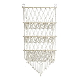 Stuffed Animal Toy Storage Hammock Hand-Woven Cotton Rope Hanging Organizer Kid Bedroom Decor Nursery Playroom Organizer for Nursery Play Room Bedroom Kids Room