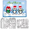 GLOBLELAND Christmas Penguin Cutting Dies Metal Winter Snowflake Die Cuts