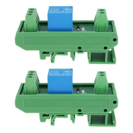 Be In Your Mind 2pcs 1-Channel 5V Relay Module 10A 78.8 x 22.8 x 41.6mm Compatible with DIN Rail Mounting