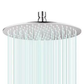 AULEEND All Metal Rain Shower Head - Heavy Duty Stainless Steel, Easy Install, High Water Flow, Ultra-Thin Modern Design for Bathroom (Brushed Nickel, 10）BNW0088
