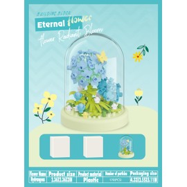 Hydrangeas Secret Mini Flower Building Toy Bouquets with Dust Cover Set Creative Assembly Bonsai Tree Ideal for Home Decor Collection Toys