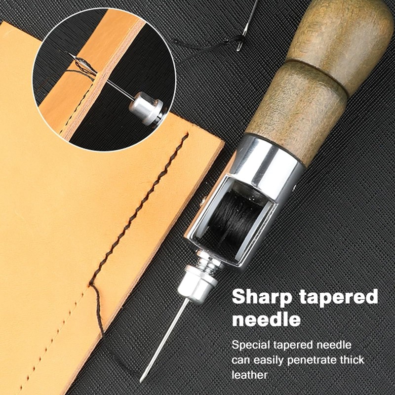 Sewing Awl Leather Shoe Repair Tool,Automatic Lock Stitching Sewing Awl