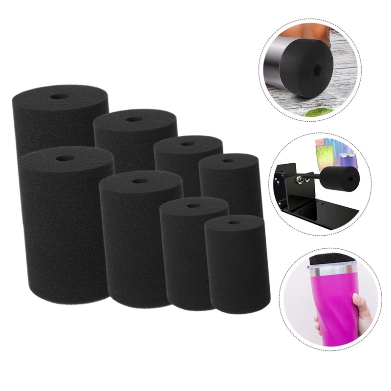 Hohopeti 8Pcs Tumblers Sponge Inserts Durable Rotating Cylinder Accessories for