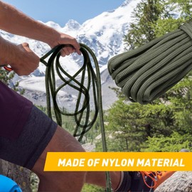 mizikuu 50 m Paracord 4 mm, Pack of 5 Paracord Cords Rope, 7 Core Strands, Tear-Resistant Nylon Rope, Holds up to 250 kg for Outdoor Survival Camping Dog Lead Collar Bracelet