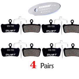 CYCEARTH 4 Pairs Bicycle Bike Disc Brake Pads for Sram Guide RSC R Avid XO XX Elixir 7 9 Trail 4 Piston (Semi-Metallic/Sintered Metal)