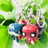 Eterspr Pack of 4 Key Ring Pendants, Cartoon Character Keychain,