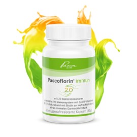 Pascoflorin immune: 20 lactic acid forming bacterial cultures - with vitamin B12, biotin, inulin and folic acid - also accompanying antibiotic therapy
