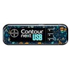 Bayer Contour Next USB Vinyl Sticker (Cobalt Floral)
