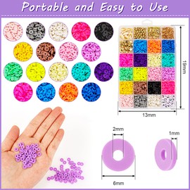 24 Color Clay Beads Bracelet Making Kit,3600 Pcs Flat Polymer Clay Beads with Shells, Pentagram,Starfish, Alphabet Beads for Making Jewellery Necklaces Earrings DIY Crafts, Gifts for Girls Age 6-12
