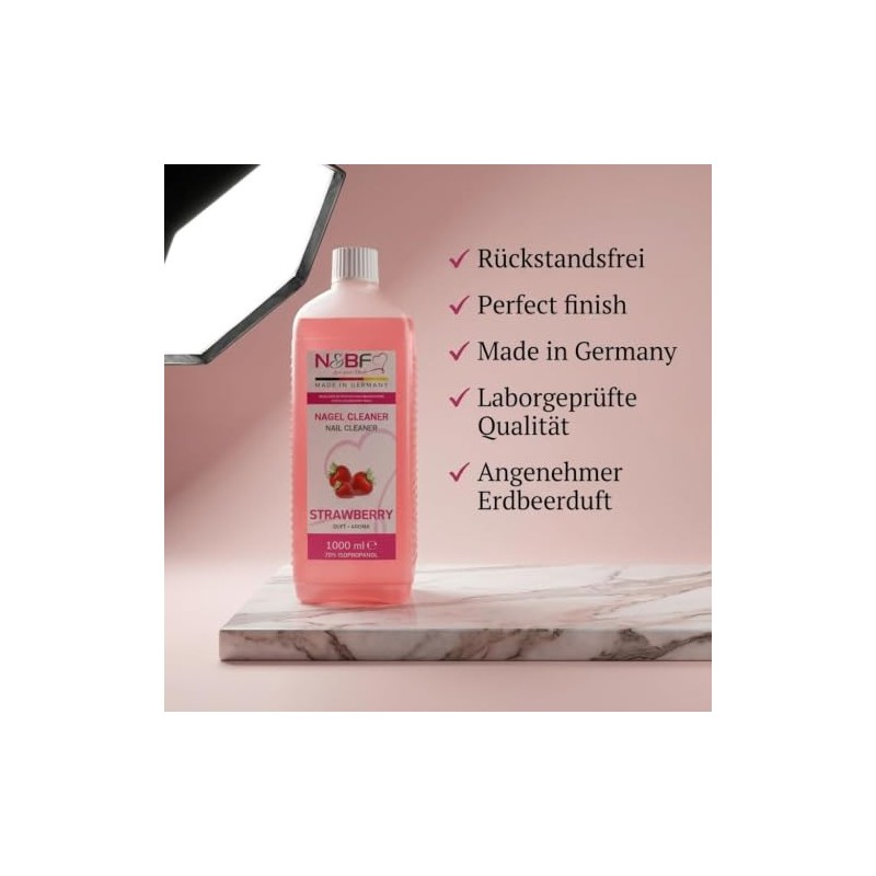 N&BF Nail Cleaner Gel Nails Strawberry UV Nail Polish 1000