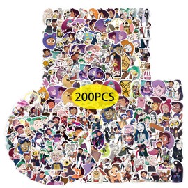 GTOTd The Owl House Stickers (200 Pcs) Gifts Merch Cartoon Party Supplies Vinyl Decor for Laptop Skateboard Guitar Luggage Water Bottle for Teens