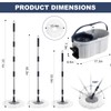 Spin Mop and Bucket System with180-Degree Rotating Head Telescopic Handle