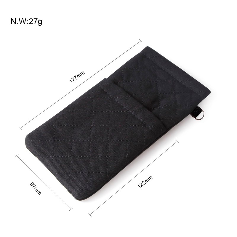 KFPH Double Eyeglasses Pouch Large Squeeze Top Microfiber Soft Glasses