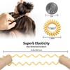 QIUTIMIY 16Pcs Spiral Hair Ties, (Clear Colourful) Hair Elastic Coils
