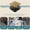 Champagne Bronze Shower Drain 4-1/4 Inch - Square Shower Floor