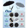 E-SMARTER Windproof Compact Travel Umbrella, 12 Ribs, Automatic Folding, 210T