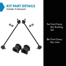 TRQ Front Suspension Kit Sway Bar Bushing Set Sway Bar Stabilizer Link Compatible with 2007-2013 Acura MDX