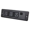 Electriduct in-Desk Power Center - 3 Outlets & 2 USB