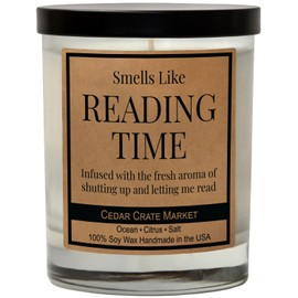 Book Lover Candle, Book Lovers Gifts for Readers - Bookish, Funny Reading Themed Presents - Birthday, Valentines Day Women, Best Friend, Bookworm, Club, Librarian, Men, 100% Soy Wax - Made in USA