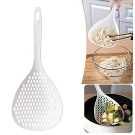 Long Handled Colander Pasta Scoop -Strainer Ladle, Pasta Drainer, Wash Fruit & Veg, Handled Sieve, Strainer Basket, Sieve & Serve (Pasta Scoop)
