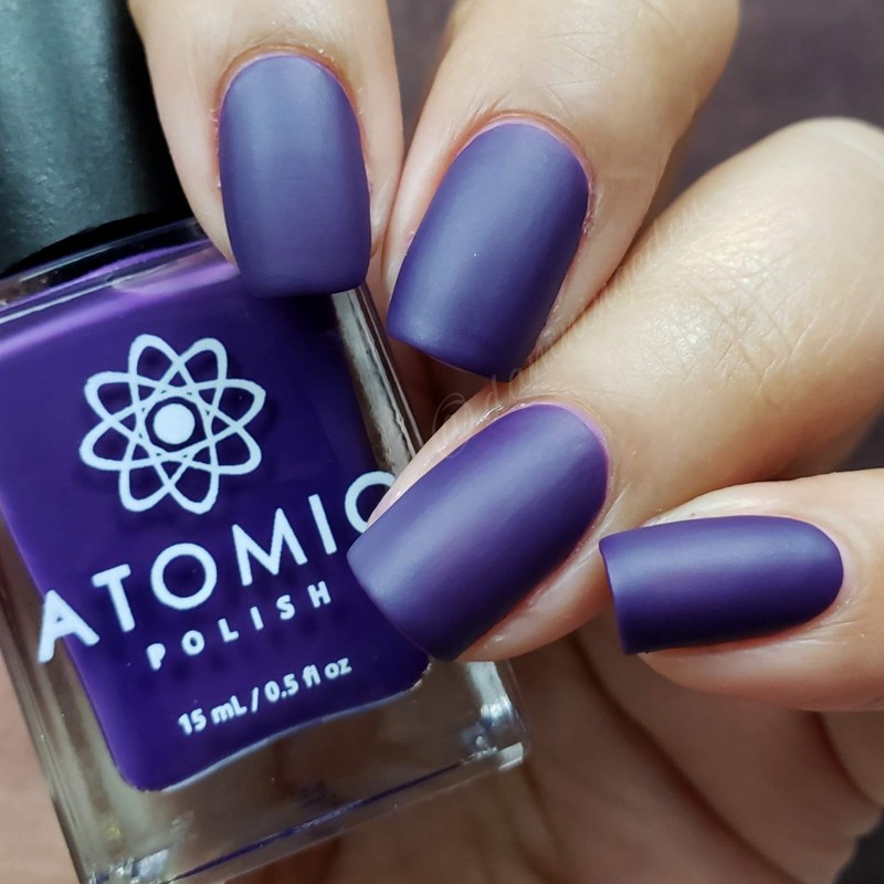 Purple Matte Nail Polish - Atomic Polish - Iodine (I)