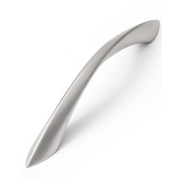JIASENBAO 5 Pack Brushed Nickel Cabinet Pulls 5 Inch Arch Twisted Silver Handles Drawer Kitchen Cupboard Bathroom Dresser Cabinet Hardware Zinc Alloy