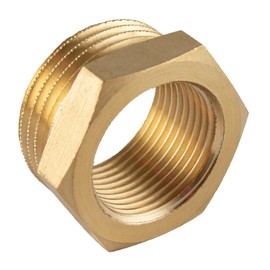 1/2 Inch to 3/8 Inch Reducer, Brass, Male Thread X Female Thread, Threaded Fitting, Suitable for Heating, Drinking Water System
