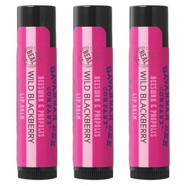 Savannah Bee Company Bálsamo labial - Bálsamo natural suave y sedoso (mora salvaje, paquete de 3)