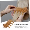 Healvian Wooden Shaped Comb Wide Scalp for Curly Hair Sandalwood