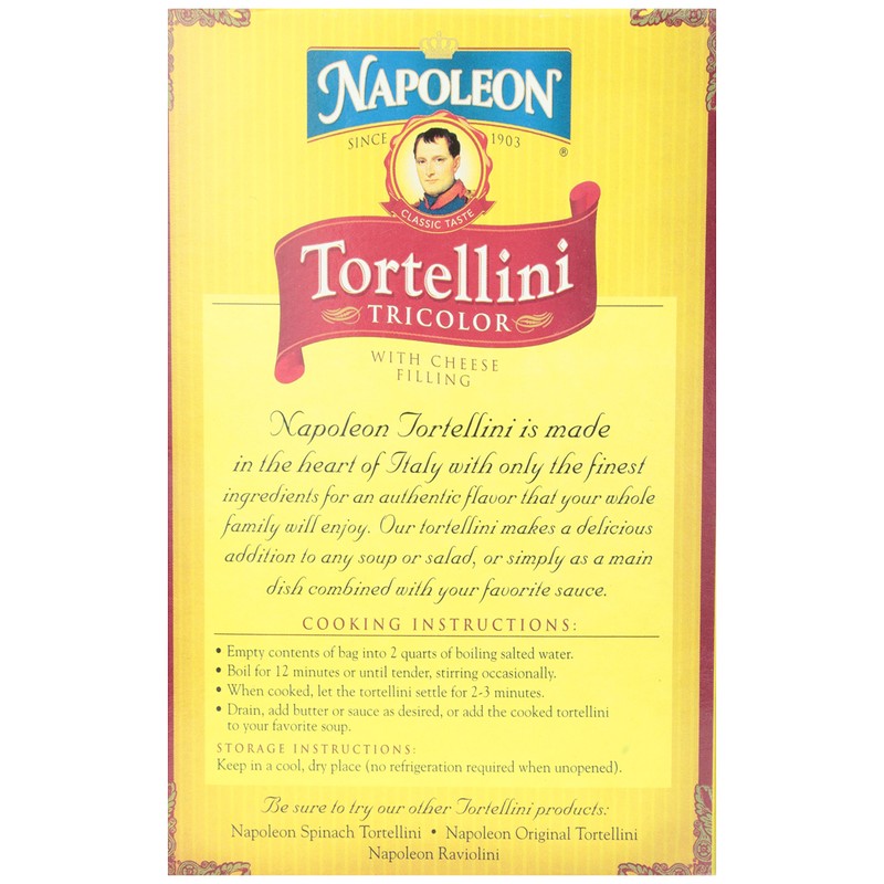 Napoleon Tri-Color Tortellini, 8 oz