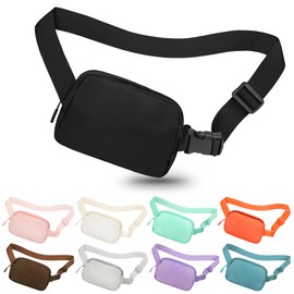 jealkip Fanny Pack Crossbody Bag for Women and Men, Belt Bag for Hiking Bum Bag with Adjustable Strap, Waist pack for Running Workout Sports Travel Black