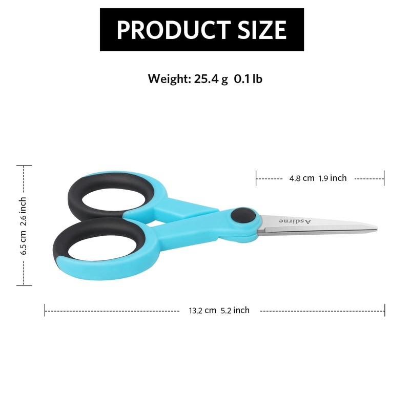 Asdirne 5” Detail Scissors, Embroidery Scissors with Sharp Stainless Steel